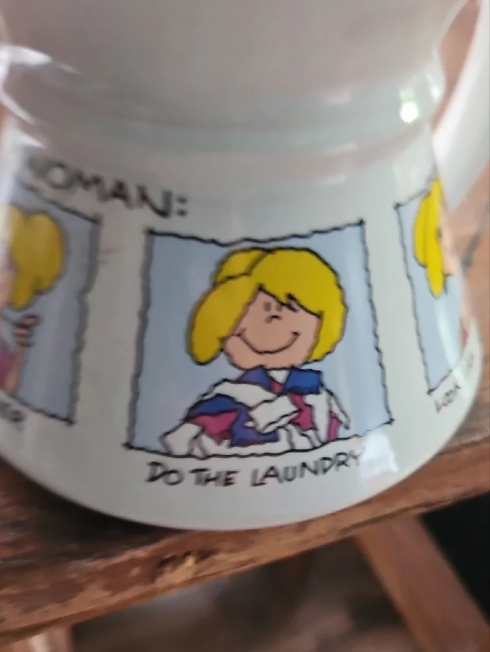 Vintage Cartoon Ceramic Non Spill Coffee Tea Mug Cup